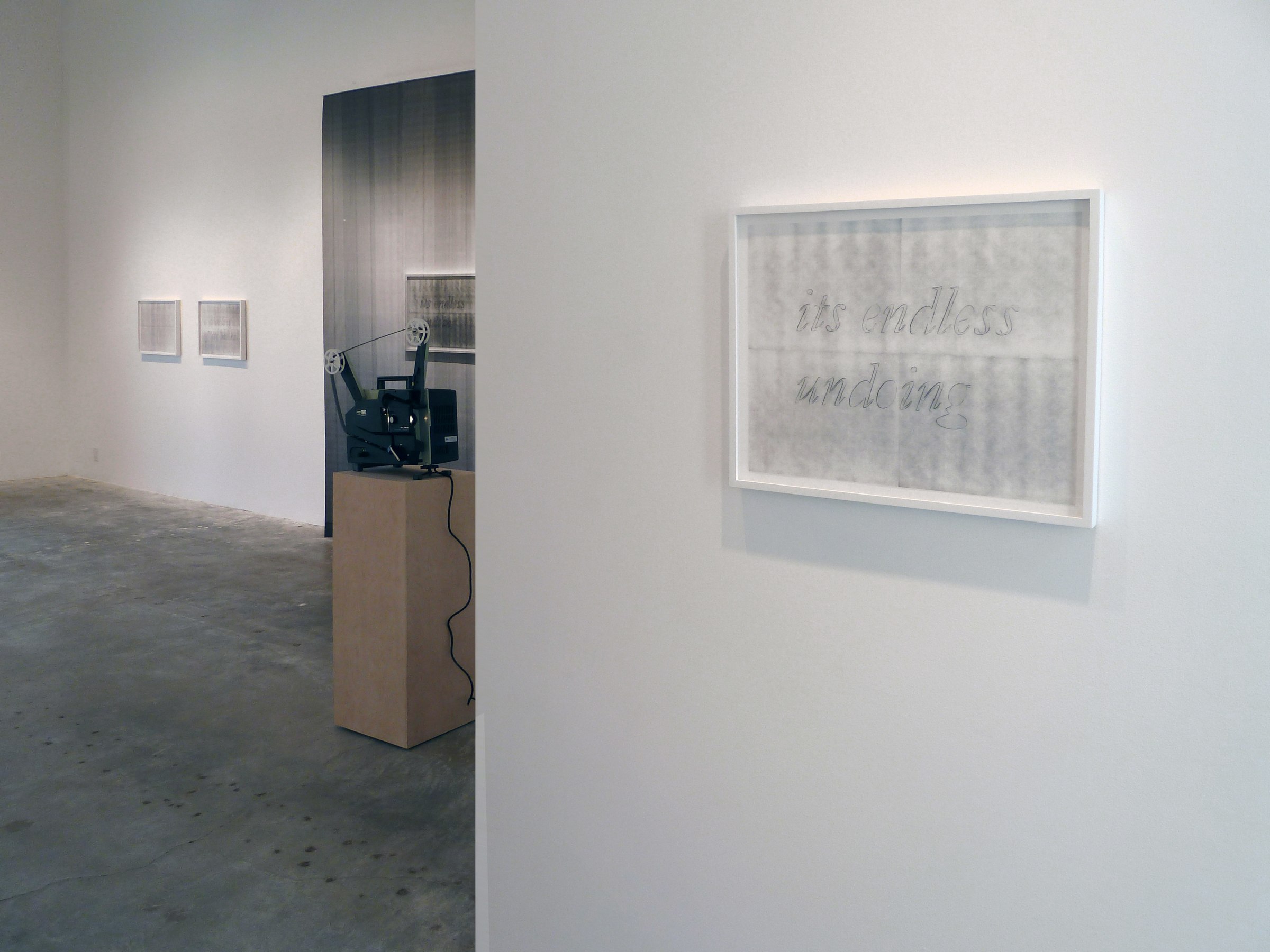 Installation View of Chris Engman, Cody Trepte, Samantha Roth and John Houch: Dualities, Omissions, Loops, and Ruptures