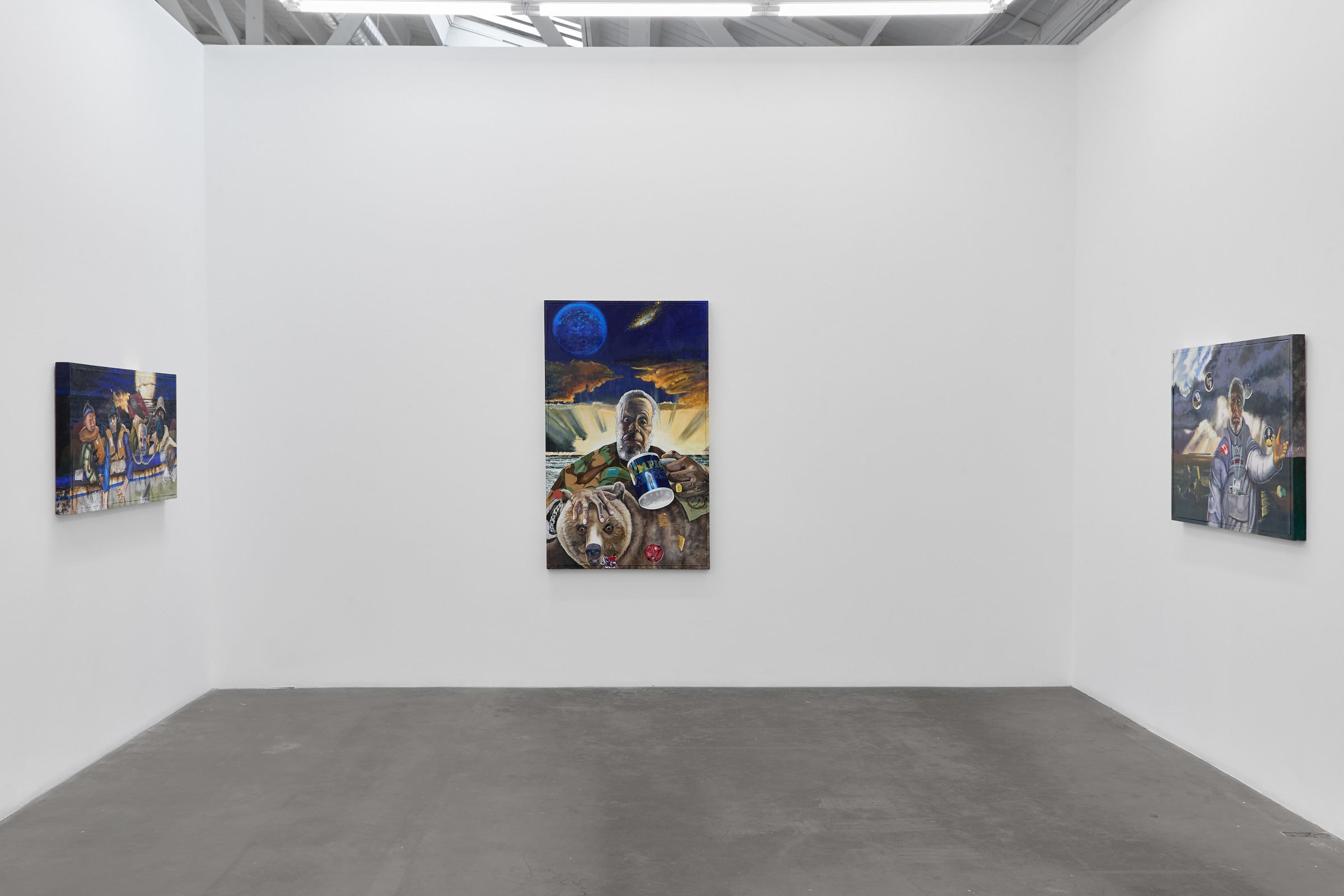 Installation view of JIM ADAMS: Flight of Mirrors, on view April 19 &ndash; May 31, 2025
