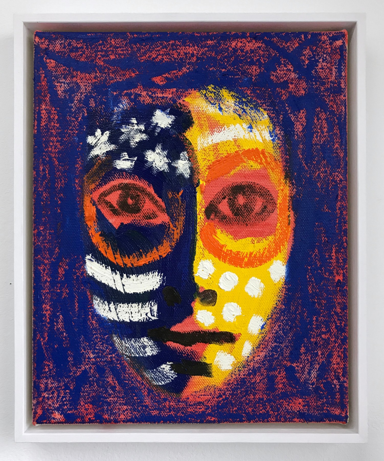 Erik Olson Face Paint, 2017 Oil and oil stick on canvas,  12 x 9.5 in.