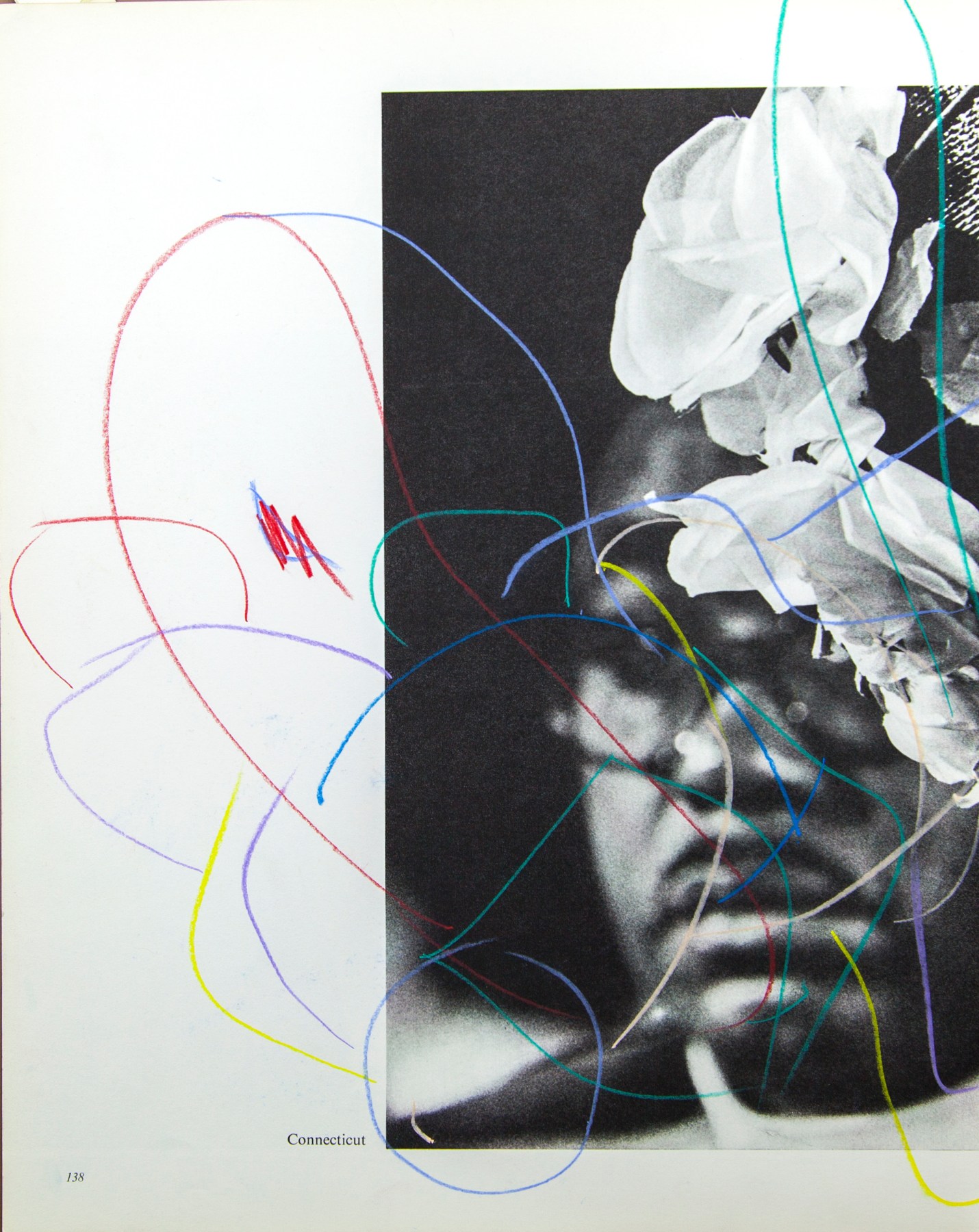 Brandon Andrew Like a Rock,2016 Pastel on found photo ​14 x 11 in.