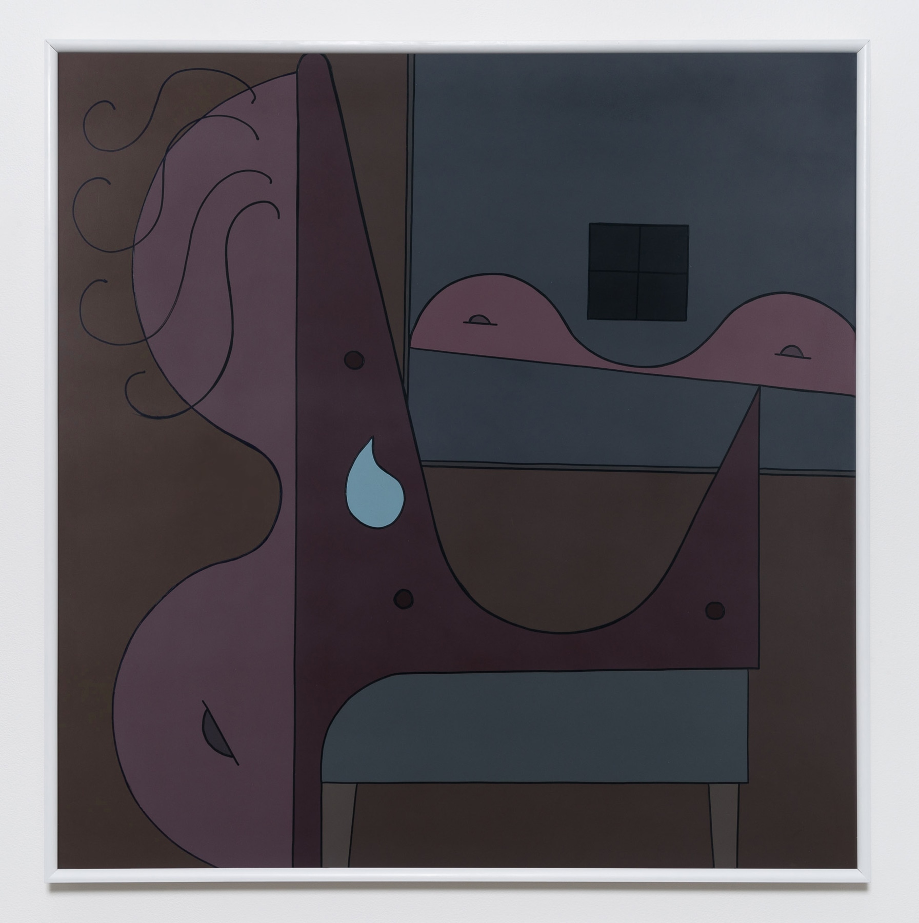 Sean Gannon Balancing Breasts, February 9, 2017 Duralac Acrylic on MDF  48 x 48 in.