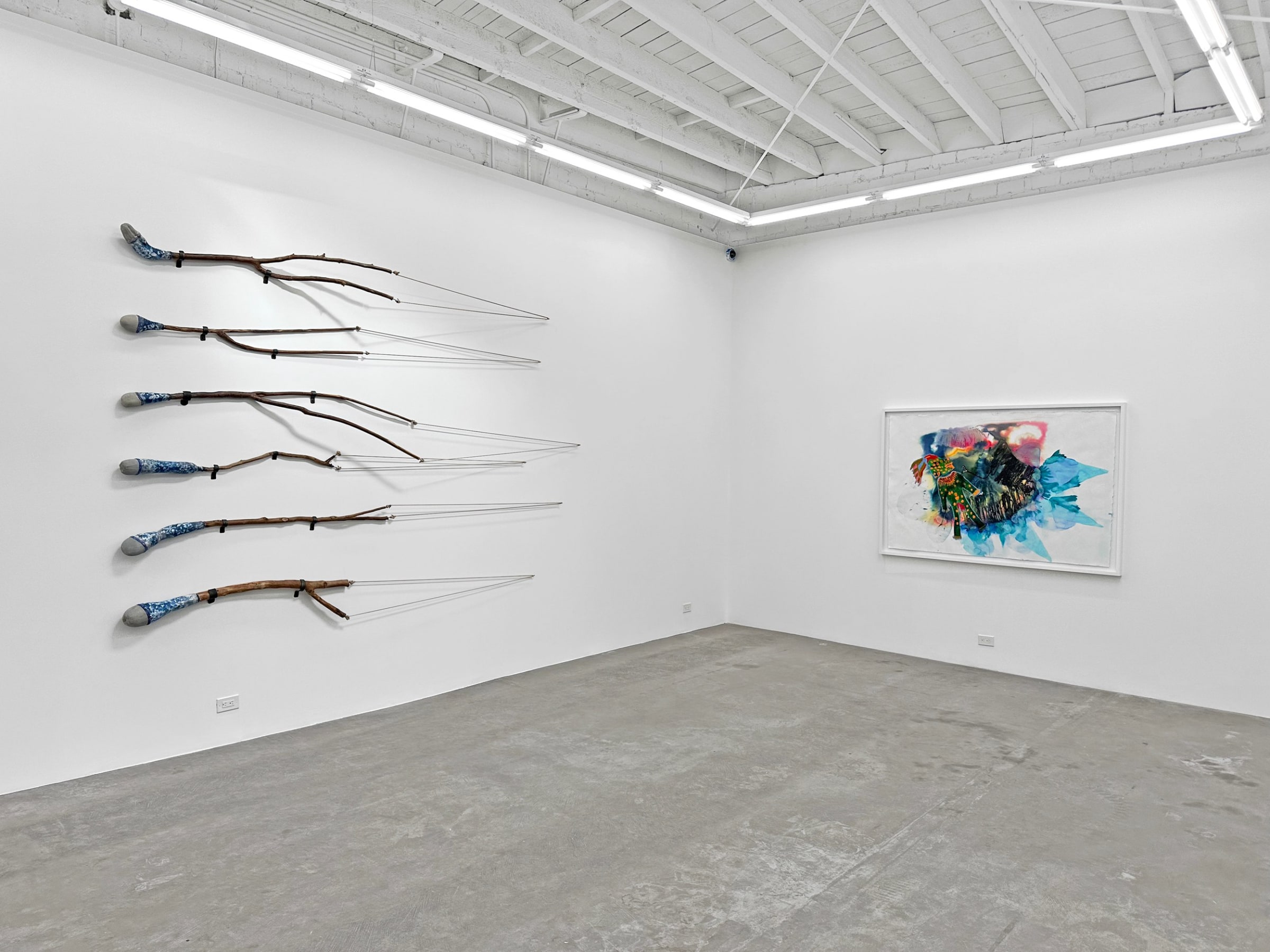 Installation view of GRISELDA ROSAS: Donde pas&oacute; antes (Where it happened before), on view from January 13 to February 17, 2024