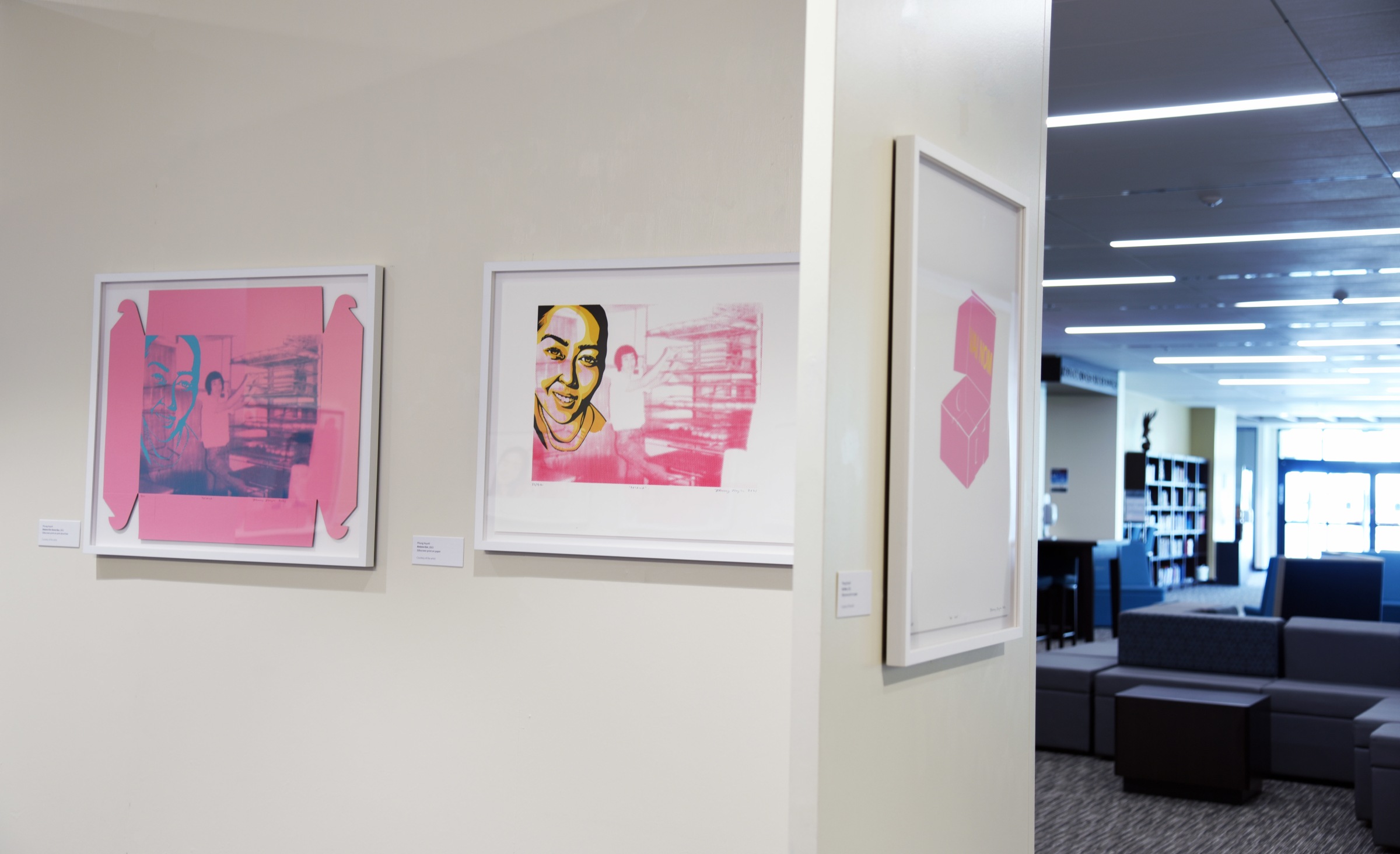 Installation view of&nbsp;Phung Huynh: Donut (W)hole, Pepperdine University: The Payson Library on view from May 2 - September 10, 2023