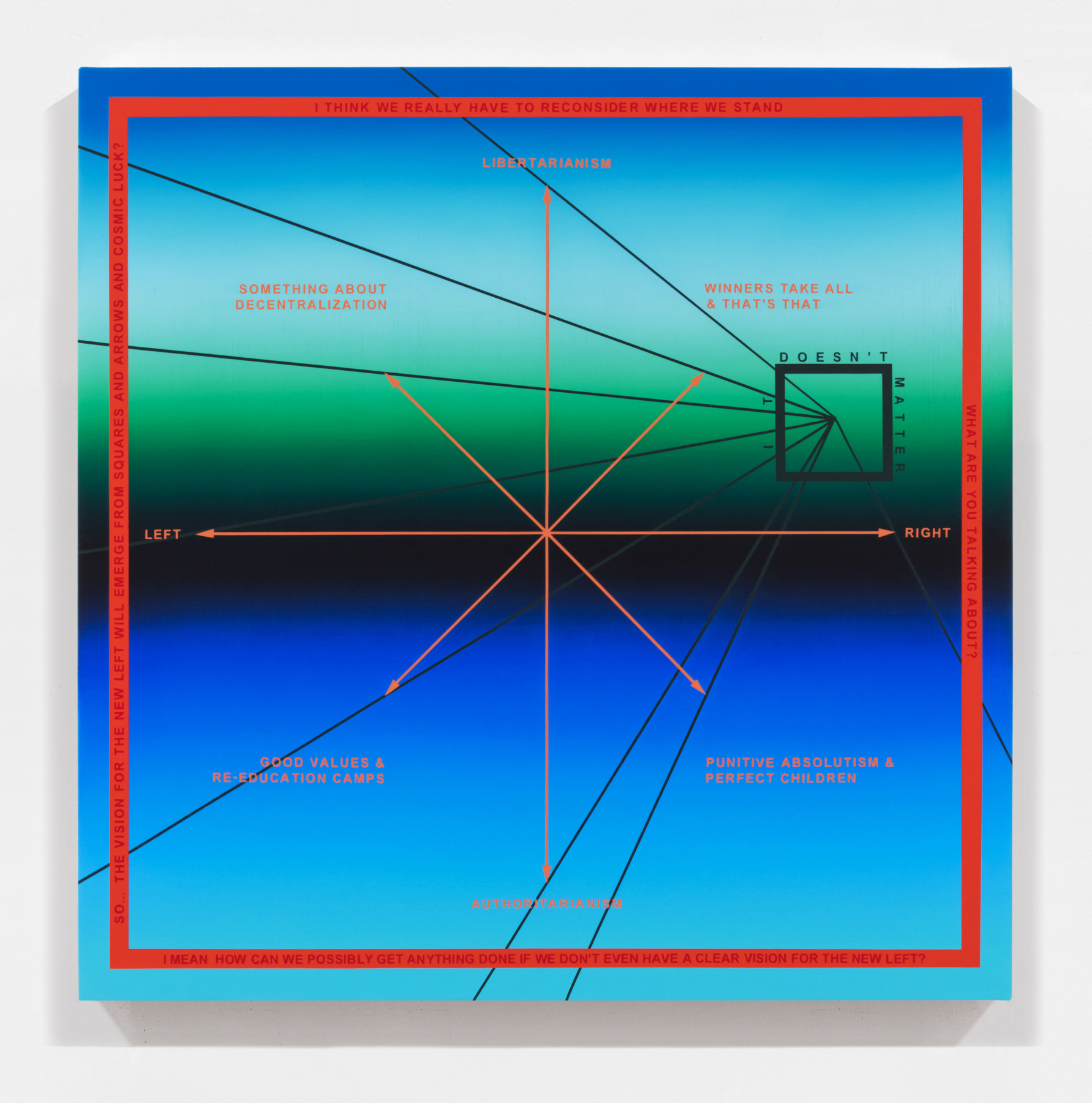 Nicolas Grenier, The New Left, 2021, Oil and acrylic on canvas, 24 x 24 inches