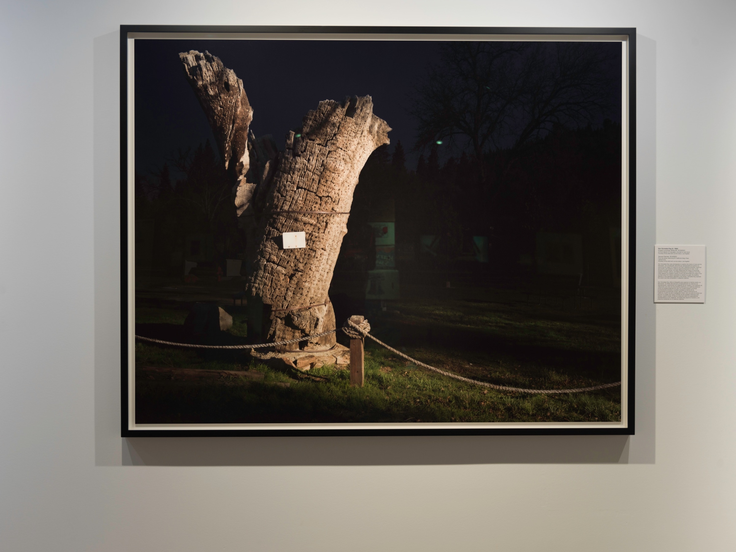 Installation view of&nbsp;Second Garrote, CA, in&nbsp;Xican&ndash;a.o.x. Body, at&nbsp;The Cheech Marin Center for Chicano Art &amp;amp; Culture, on view from&nbsp;June 17, 2023 - January 7, 2024, Collection of C&aacute;stulo de la Rocha and Zoila Escobar, AltaMed Art Collection. &nbsp;Courtesy of Luis De Jesus Los Angeles.