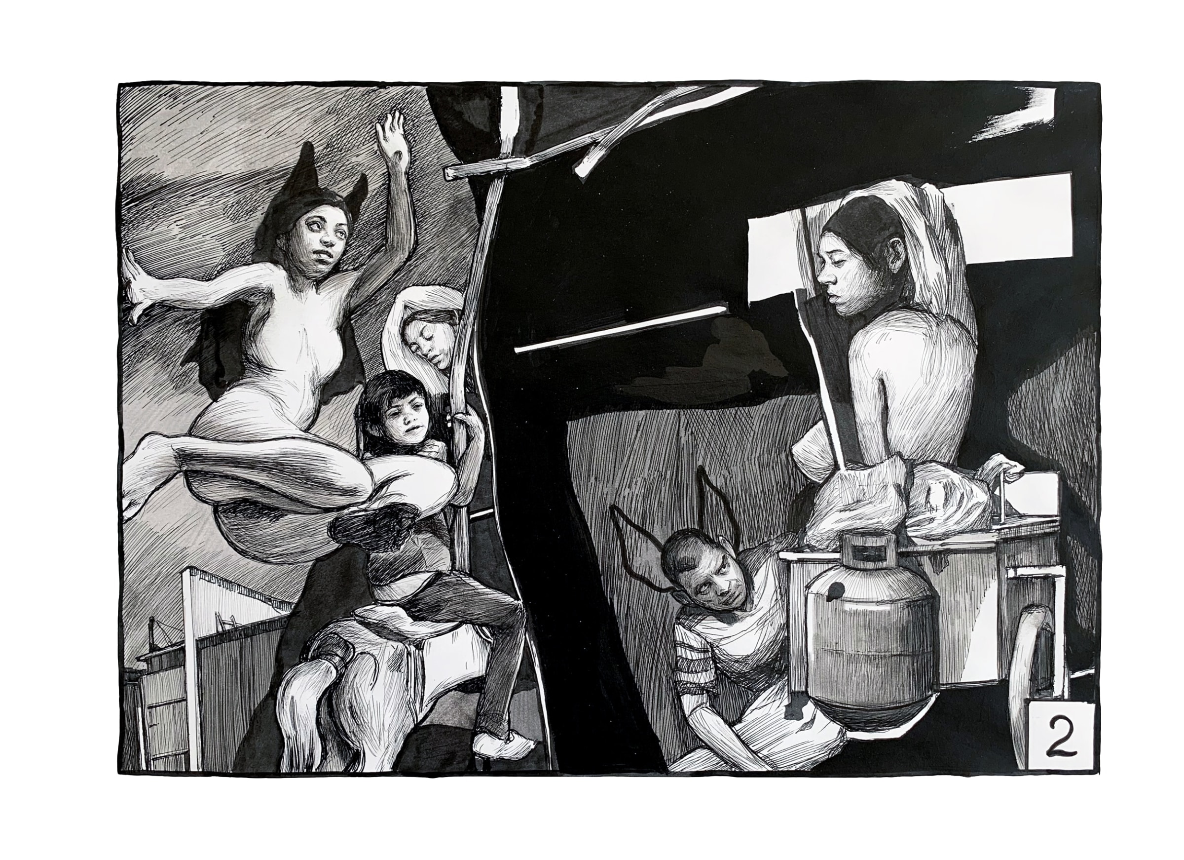 Hugo Crosthwaite Tijuana Bible, #4, 2018 (page 2)