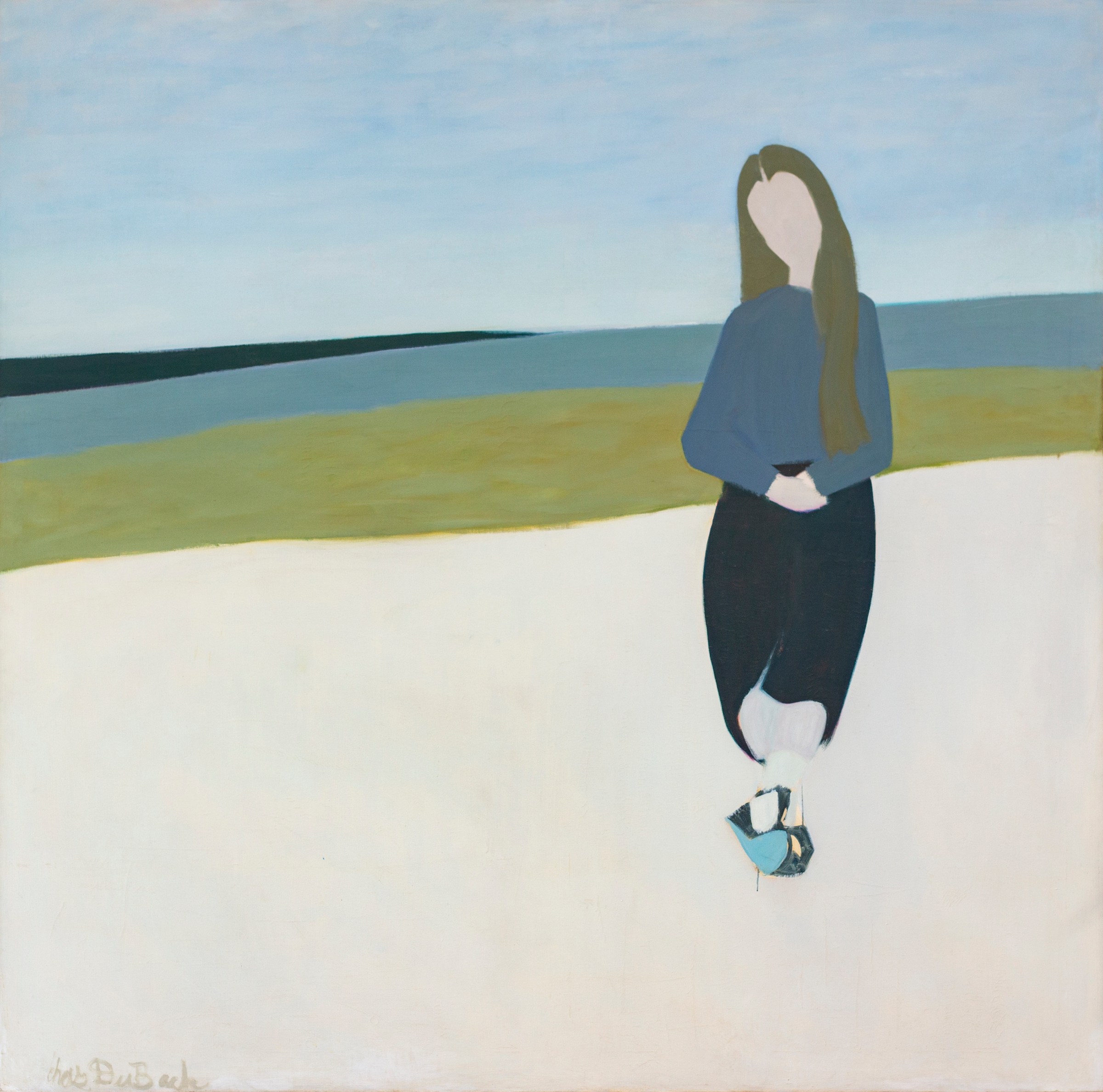 Charles DuBack, Black, Grey, White and Figure, 1960