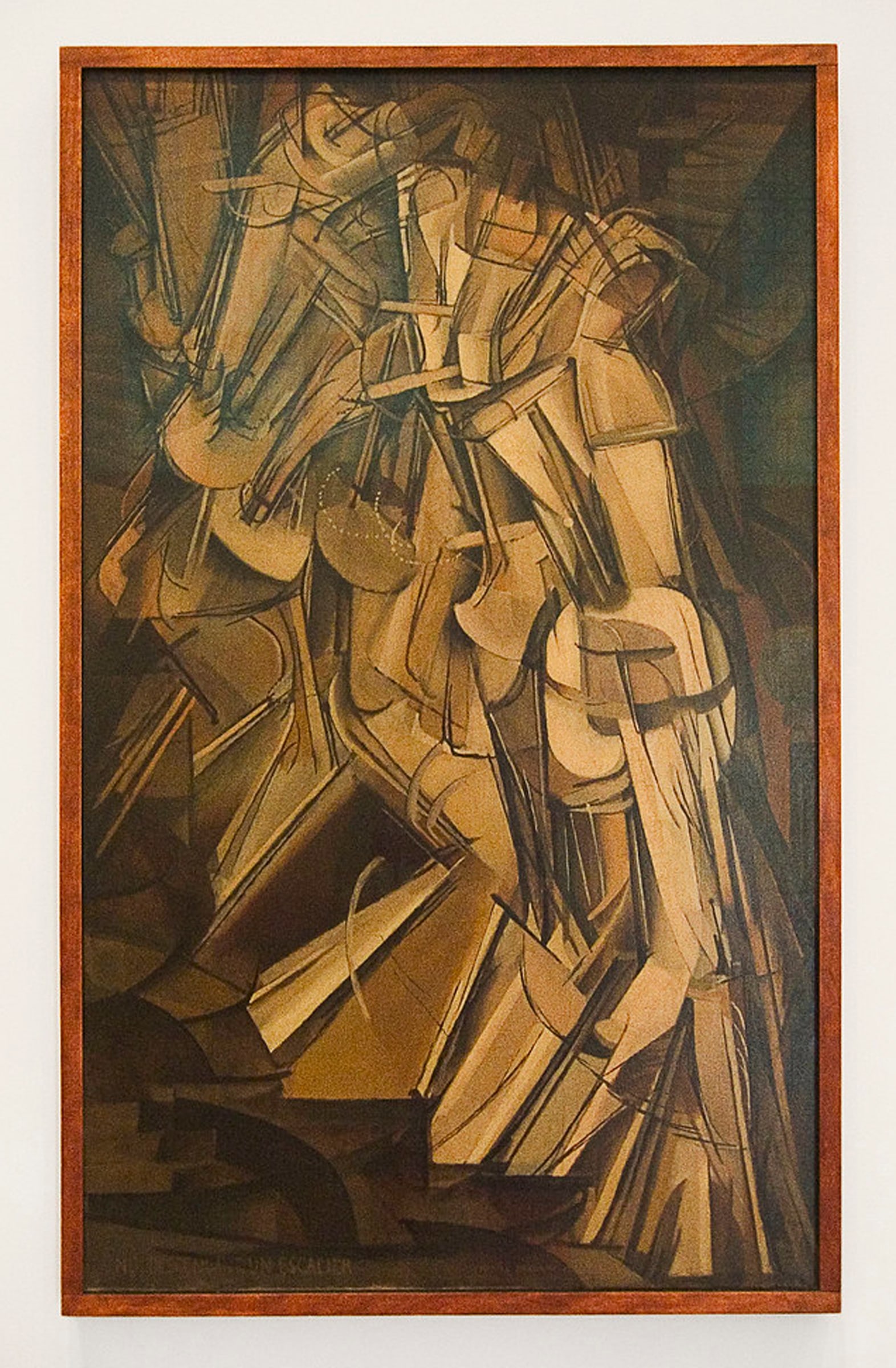 Marcel Duchamp&amp;nbsp;
Nude Descending a Staircase (No. 2), 1912
oil on canvas
framed: 59 3/4 &amp;times; 36 3/4 &amp;times; 2 inches (151.8 &amp;times; 93.3 &amp;times; 5.1 cm)
Philadelphia Museum of Art: The Louise and Walter Arensberg Collection, 1950
&amp;copy; Artists Rights Society (ARS), New York / ADAGP, Paris / Succession Marcel Duchamp
&amp;nbsp;