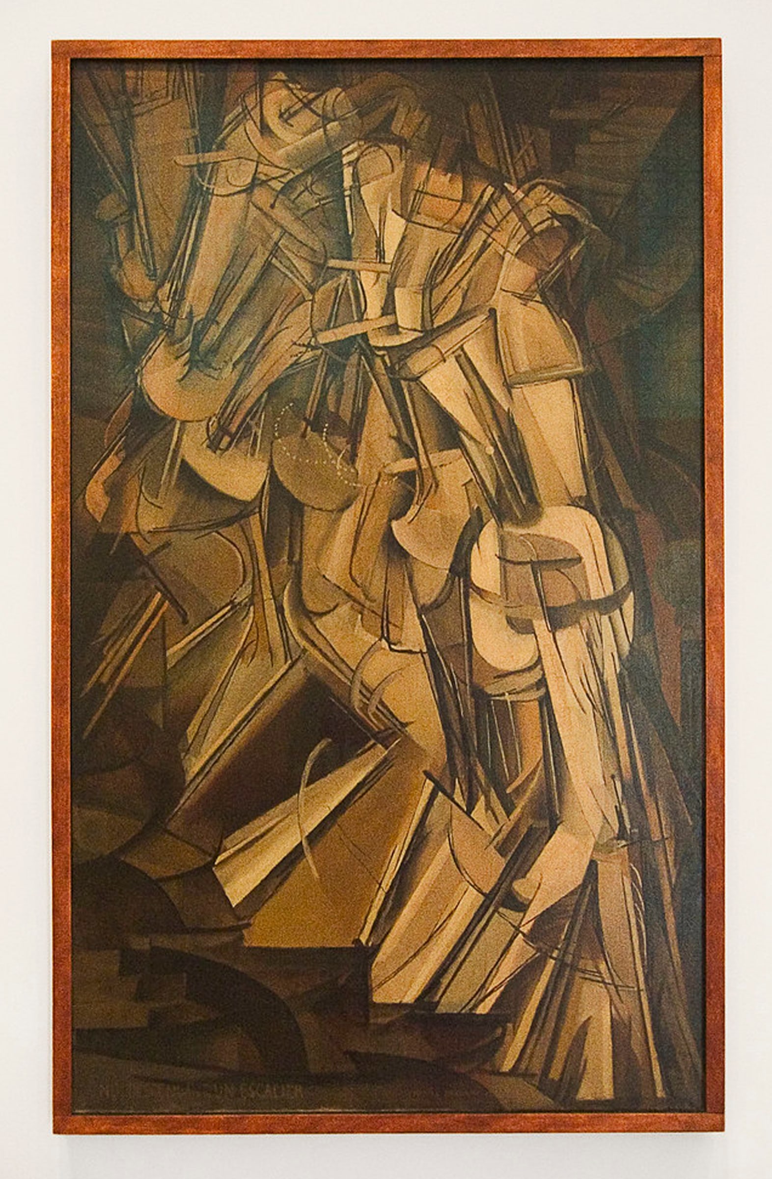 Marcel Duchamp&amp;nbsp;
Nude Descending a Staircase (No. 2), 1912
oil on canvas
framed: 59 3/4 &amp;times; 36 3/4 &amp;times; 2 inches (151.8 &amp;times; 93.3 &amp;times; 5.1 cm)
Philadelphia Museum of Art: The Louise and Walter Arensberg Collection, 1950
&amp;copy; Artists Rights Society (ARS), New York / ADAGP, Paris / Succession Marcel Duchamp
&amp;nbsp;