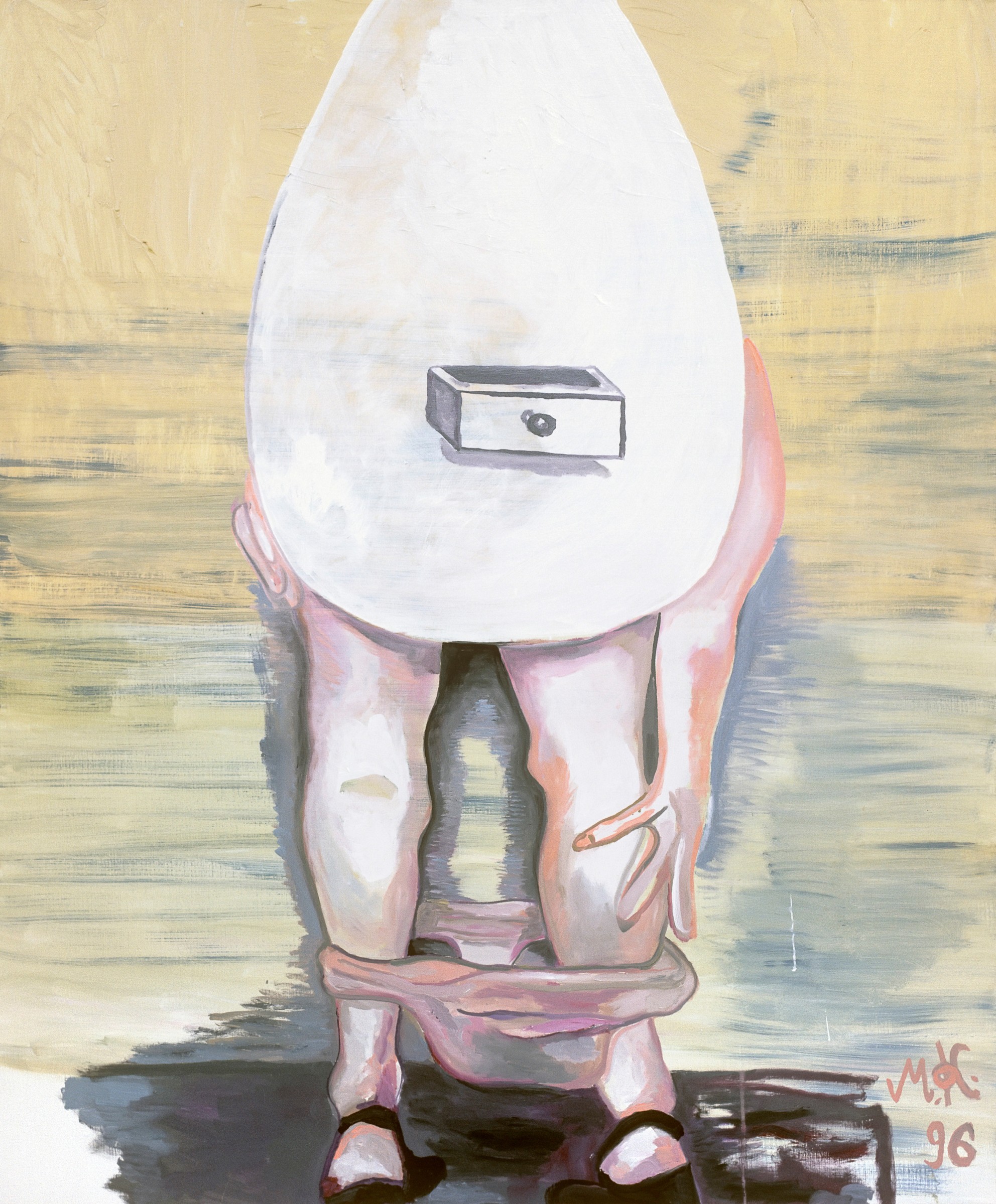 Martin Kippenberger
Egg Lady Who Can&amp;#39;t Be Pigeonholed, 1996
oil on canvas&amp;nbsp;
71 x 59 1/8 inches
(180 x 150 cm)
&amp;copy; Estate of Martin Kippenberger, Galerie Gisela Capitain, Cologne