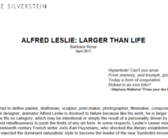 Alfred Leslie: Larger Than Life