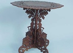 Sailor carved Table with Indians