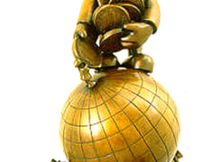 Miser on Globe
