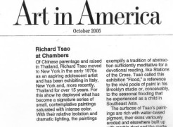 Richard Tsao at Chambers Fine Art, by Edward Leffingwell
