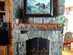 Deer &amp; Teton Fireplace mantel