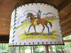 Painted Cowboy Chandelier