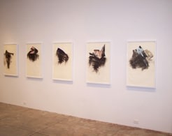 Installation view of framed pieces 