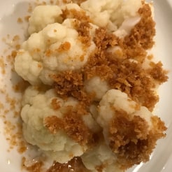 Cauliflower with Crunchy Buttered Bread Crumbs