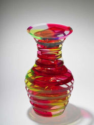 Polished Laminated Plate Glass Vase #57