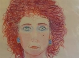 detail, Joan Brown, 'Self-Portrait #2,' 1983.