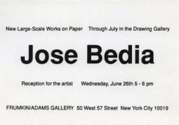 Jose Bedia 1991 Exhibition Announcement