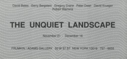 'The Unquiet Landscape' 1980-90 Exhibition Announcement Card