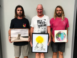 SA Rips, Paul McNeil, James McMilla, Byron Bay Surf Festival Art Show at Lone Goat Gallery