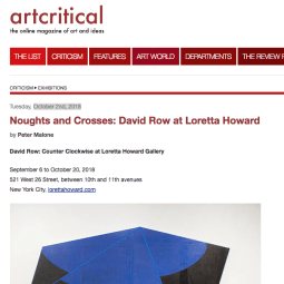 ArtCritical Review of David Row: Counter Clockwise