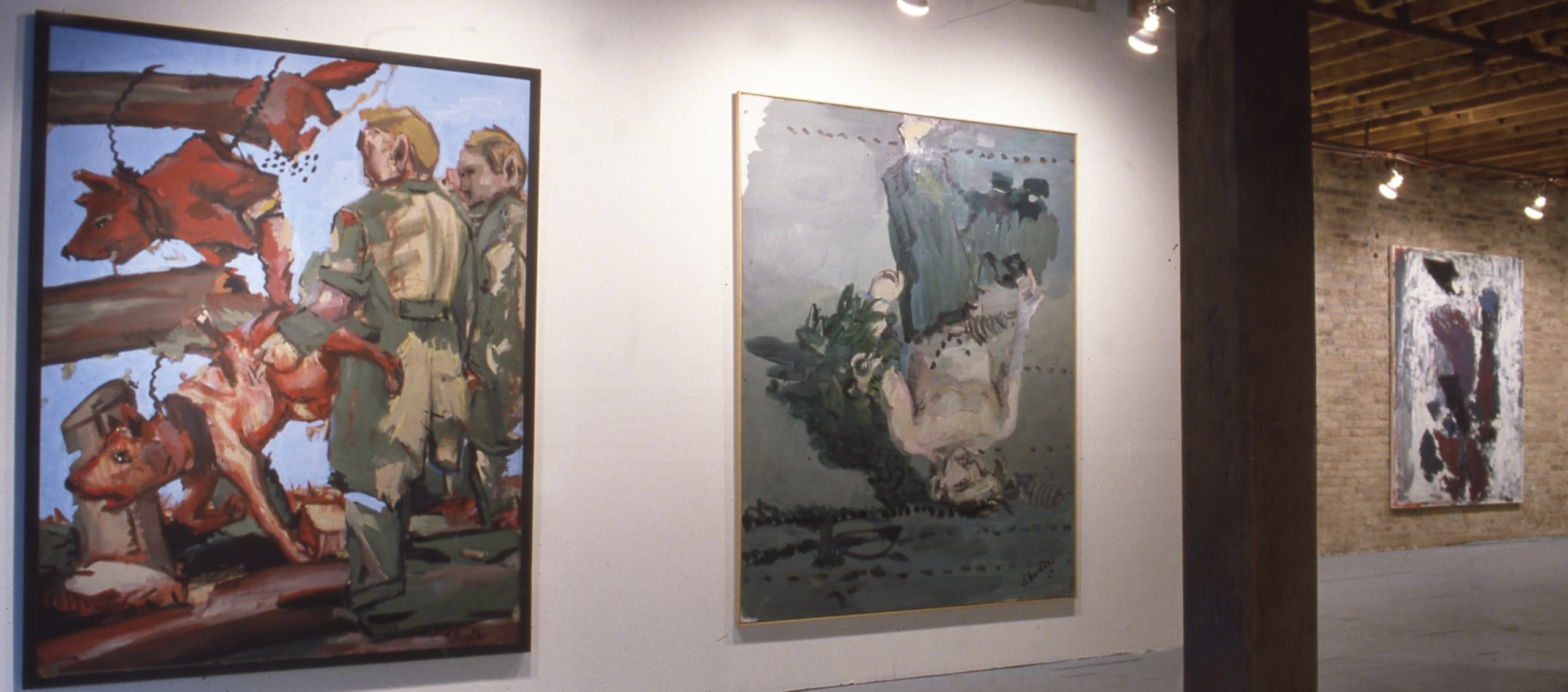Installation view at Young Hoffman Gallery, Georg Baselitz, Paintings 1968 – 82, 1982