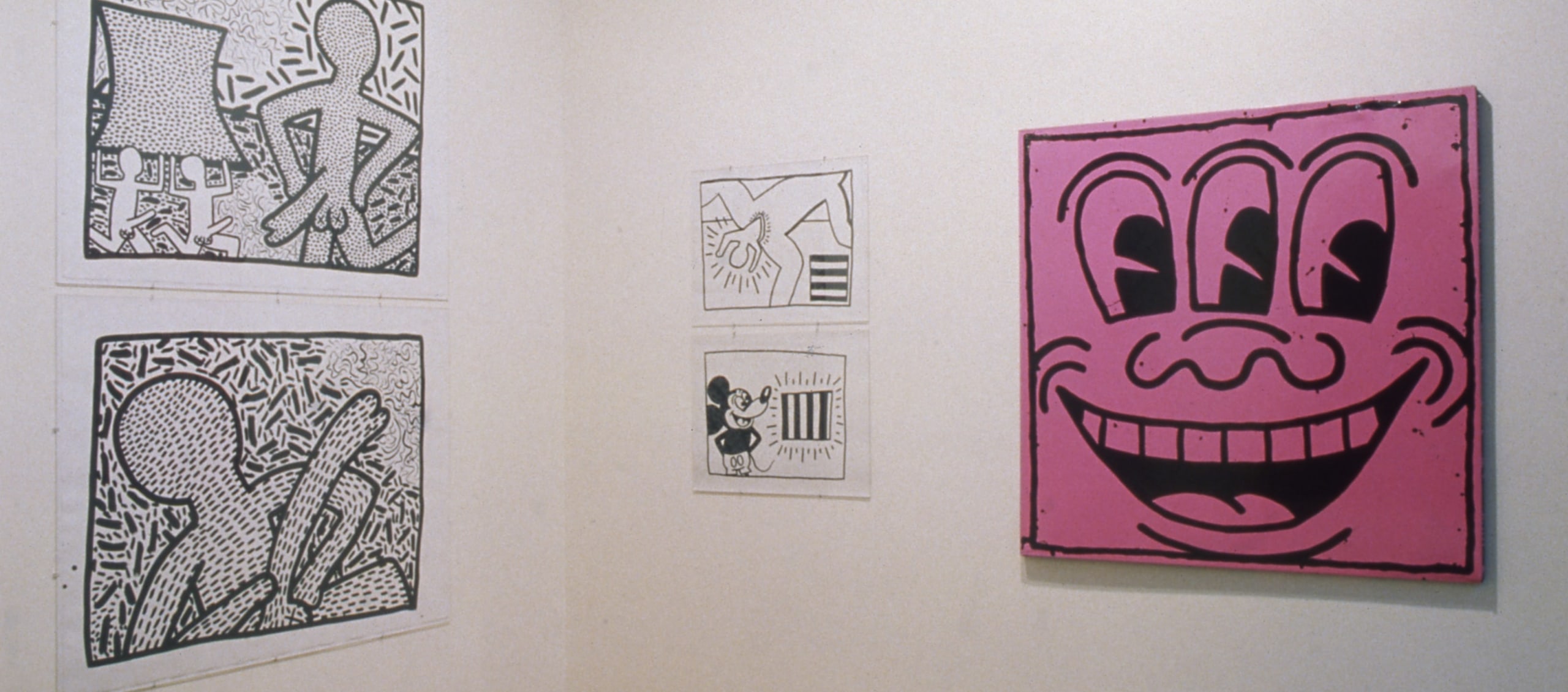 Installation view at Young Hoffman Gallery, A New Sensibility, Keith Haring, 1982