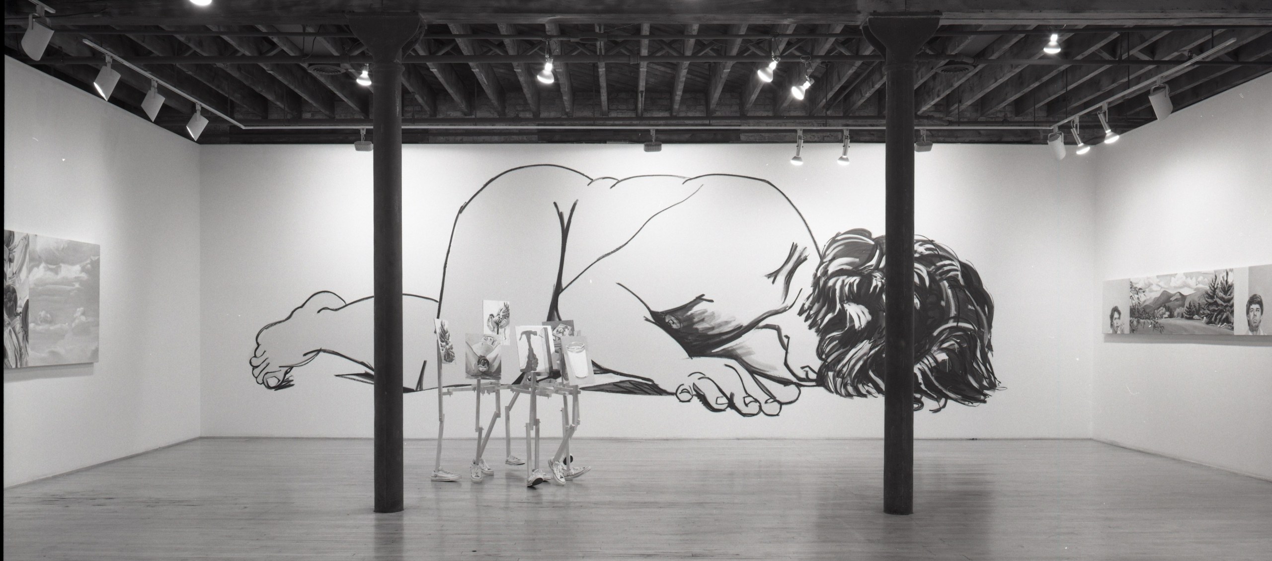 Installation view at Rhona Hoffman Gallery, Infotainment, Curated by Anne Livet, 1985