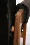 Le Corbusier, Pierre Jeanneret &amp; Jeet Lal Malhotra's &quot;Advocate and Press&quot; pair of armchairs, detailed view of back of arm