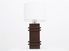 Jacques Adnet's table lamp, full straight view