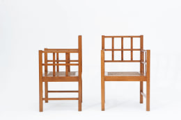 Francis Jourdain's pair of armchairs side and front view