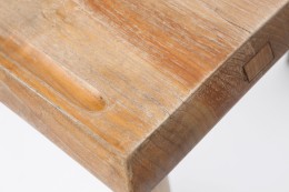 Charlotte Perriand's dining table, detailed view of corner showing groove