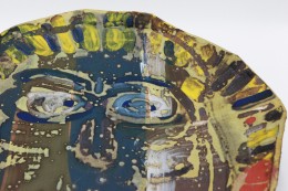 Roger Herman's ceramic plate detailed view