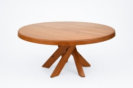 Pierre Chapo's &quot;T21E&quot; dining table, full view from above