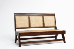 Pierre Jeannerets three-seat sofa diagonal view without cushion