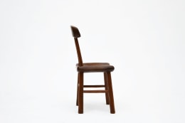Alexandre Noll's wooden chair, side view