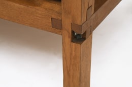 Pierre Chapo's Chest of drawers detail of joinery on leg