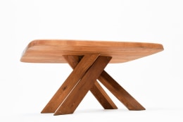 Pierre Chapo's &quot;T35C&quot; dining table diagonal view from under