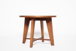 Ren&eacute; Gabriel's pedestal table diagonal eye-level view
