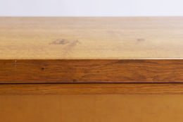Pierre Chapo's &quot;Le Pettit&quot; sideboard detail view of oak wood frame