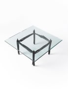 Howard Meister's painted metal coffee table, full view from top