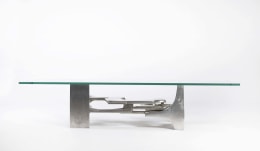 G&eacute;rard Mannoni's sculptural coffee table straight eye-level view