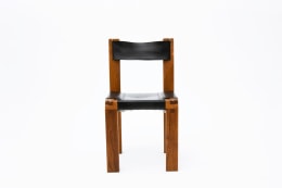 Pierre Chapo's Set of eight &quot;S11E&quot; chairs, single chair back view