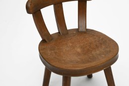 Marolles' wooden chair detailed view