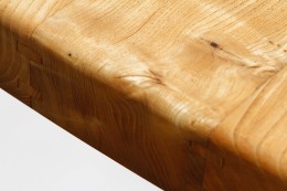 Pierre Chapo's &quot;T20B&quot; dining table detailed view of wooden top
