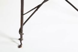 Les Archanges' side table detailed view of metal legs