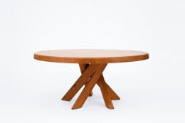 Pierre Chapo's &quot;T21E&quot; dining table, full view from eye-level